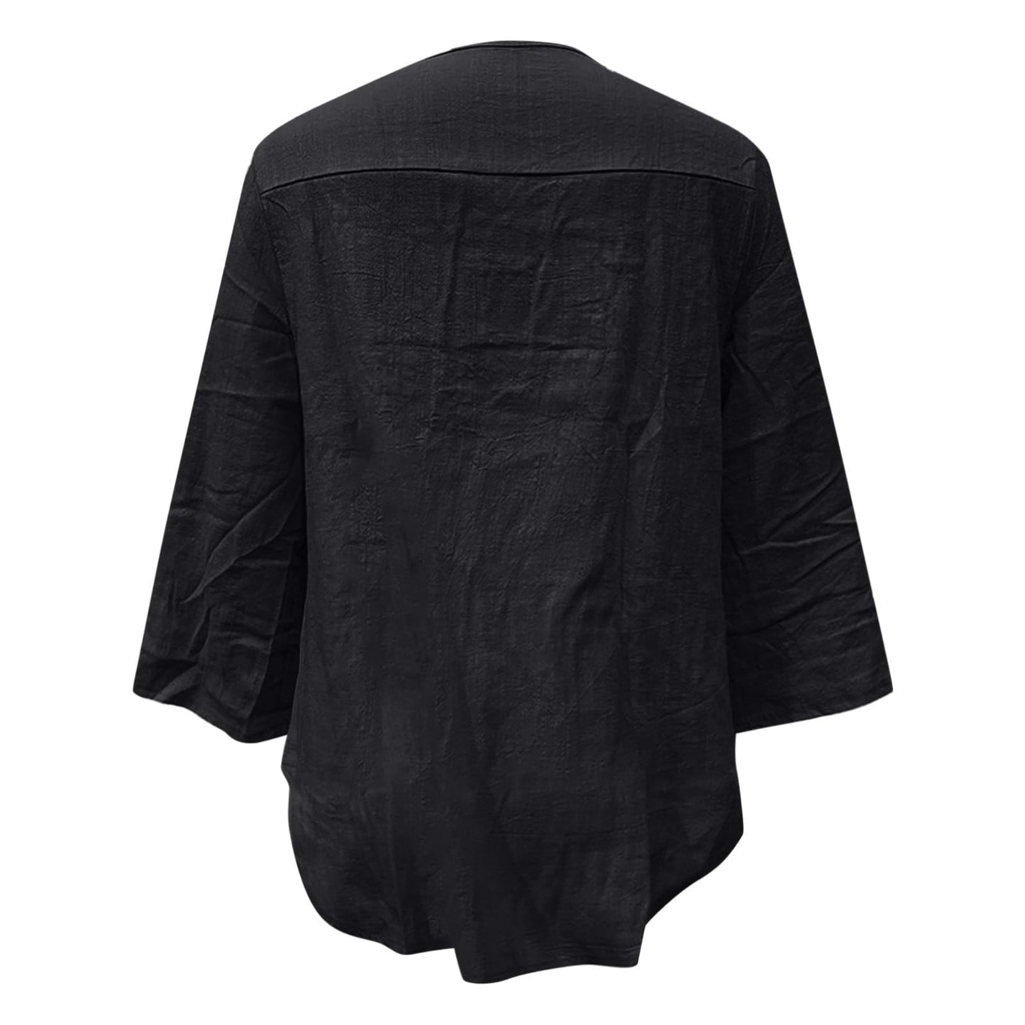 Solid Print Button Decor Long Sleeve Stylish Women Shirt