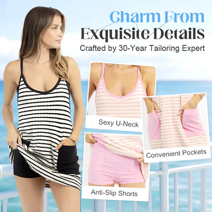 Women's Sleeveless Summer Dress with Shorts – 2-in-1 effortless style!