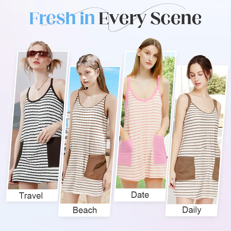 Women's Sleeveless Summer Dress with Shorts – 2-in-1 effortless style!