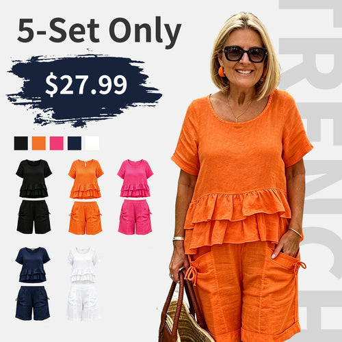 Fallon Top And Shorts Casual Suit