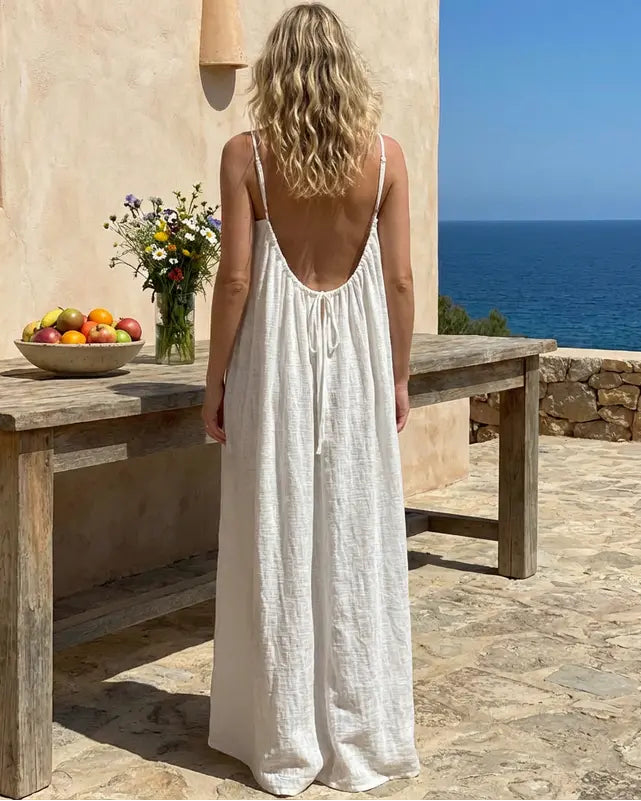 💃LAST DAY SAEL 50% OFF!!✨Women's Solid Color Cami Lounge Dress💕