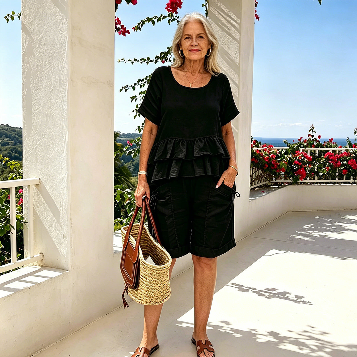 Fallon Top And Shorts Casual Suit