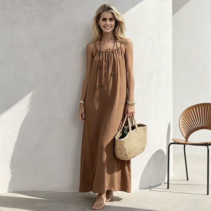🔥2026 Clearance Item🔥Women's Solid Color Cami Lounge Dress💕
