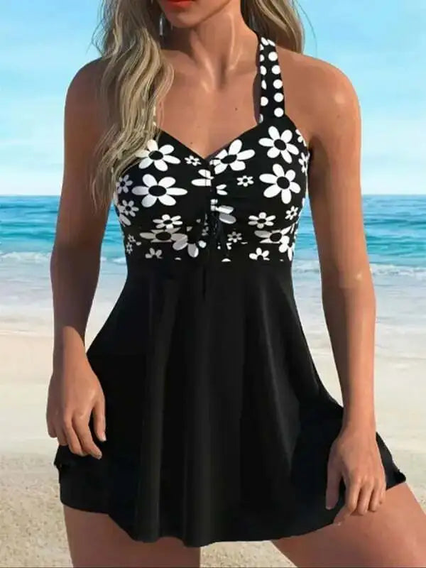 🔥FINAL SALE👙 Women's V Neck Swimdress