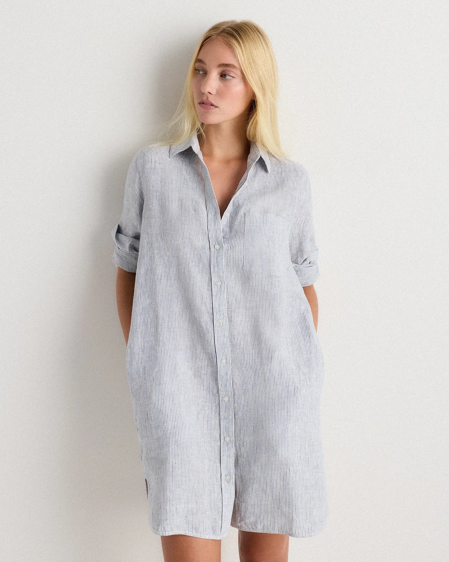 100% Linen Shirt Dress