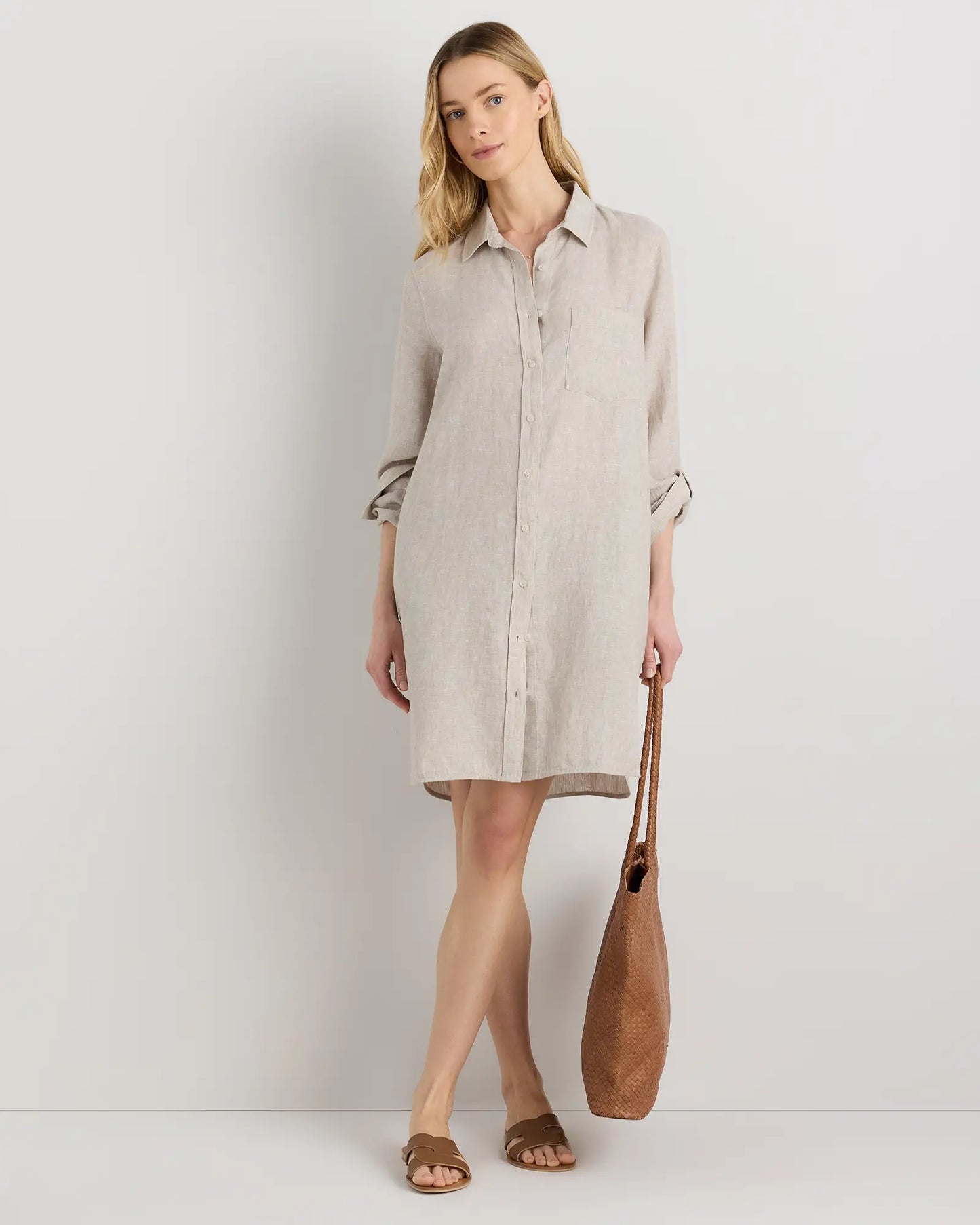 100% Linen Shirt Dress
