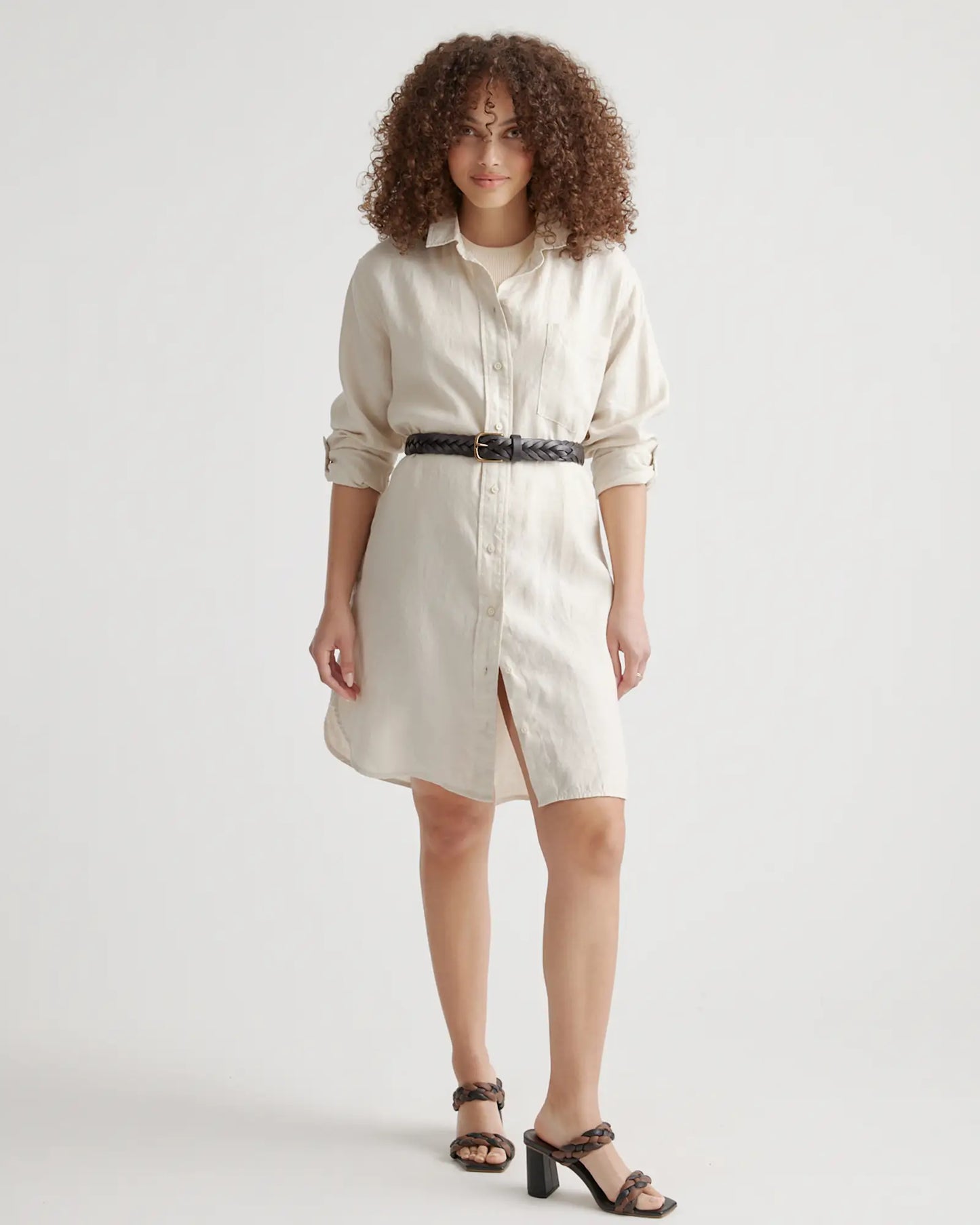 100% Linen Shirt Dress