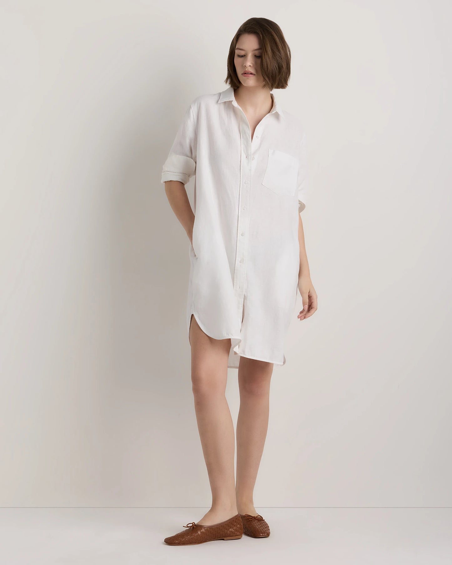 100% Linen Shirt Dress