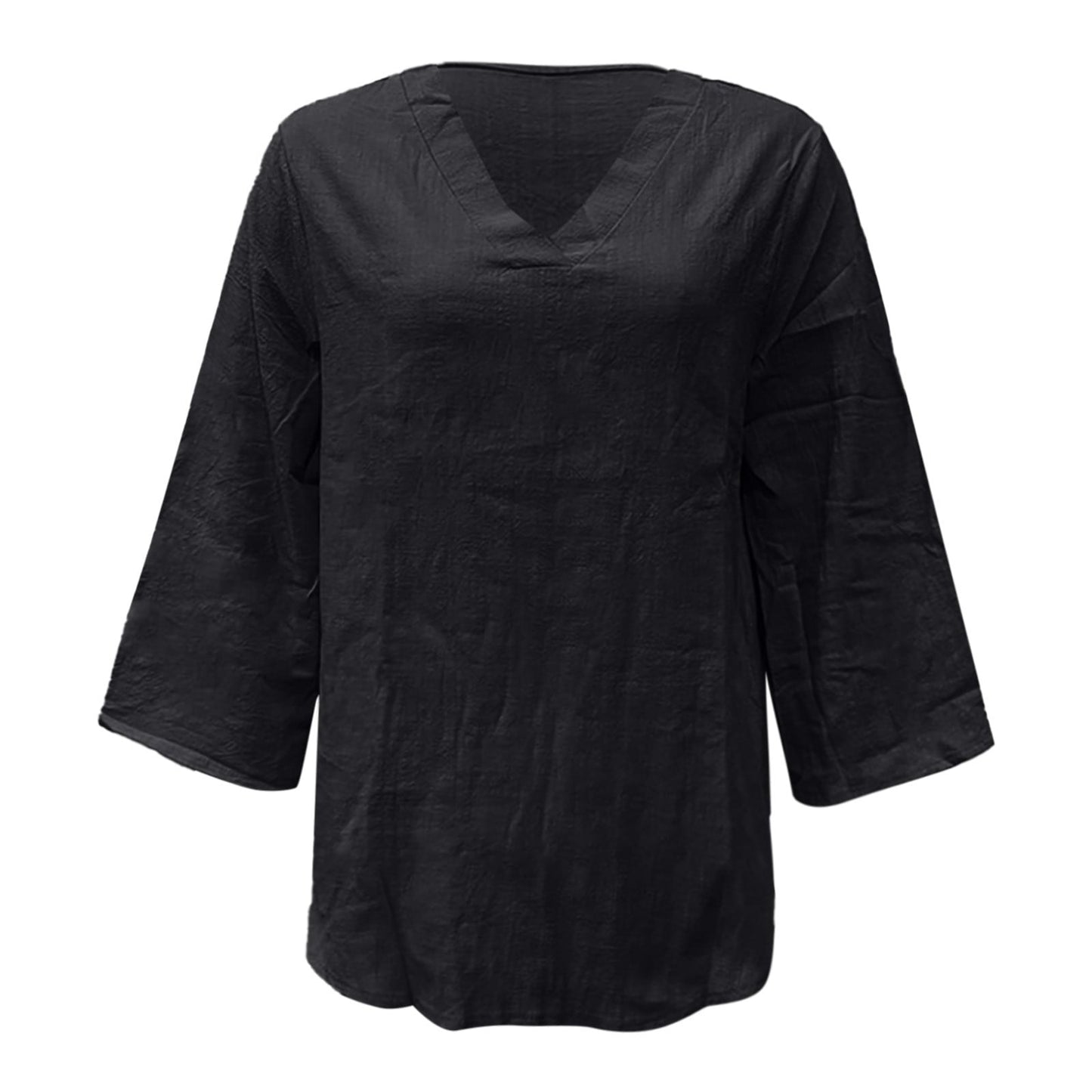 Solid Print Button Decor Long Sleeve Stylish Women Shirt