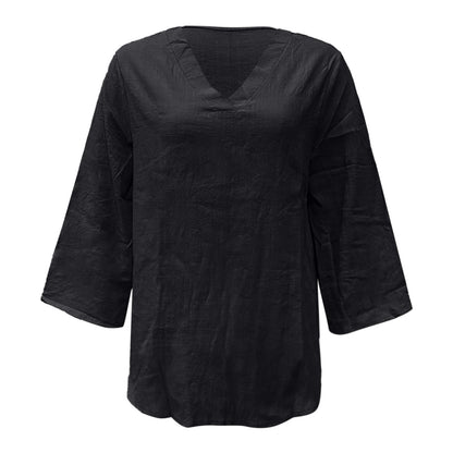 Solid Print Button Decor Long Sleeve Stylish Women Shirt