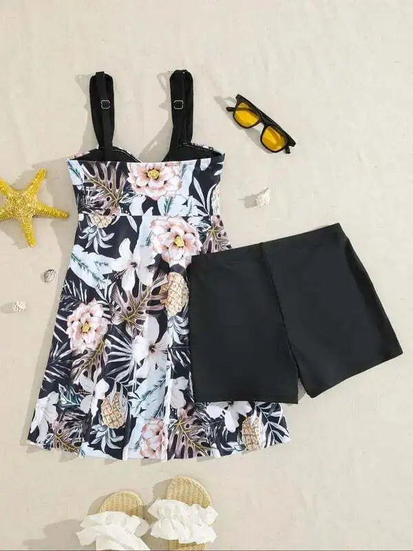 🔥FINAL SALE👙 Women's V Neck Swimdress