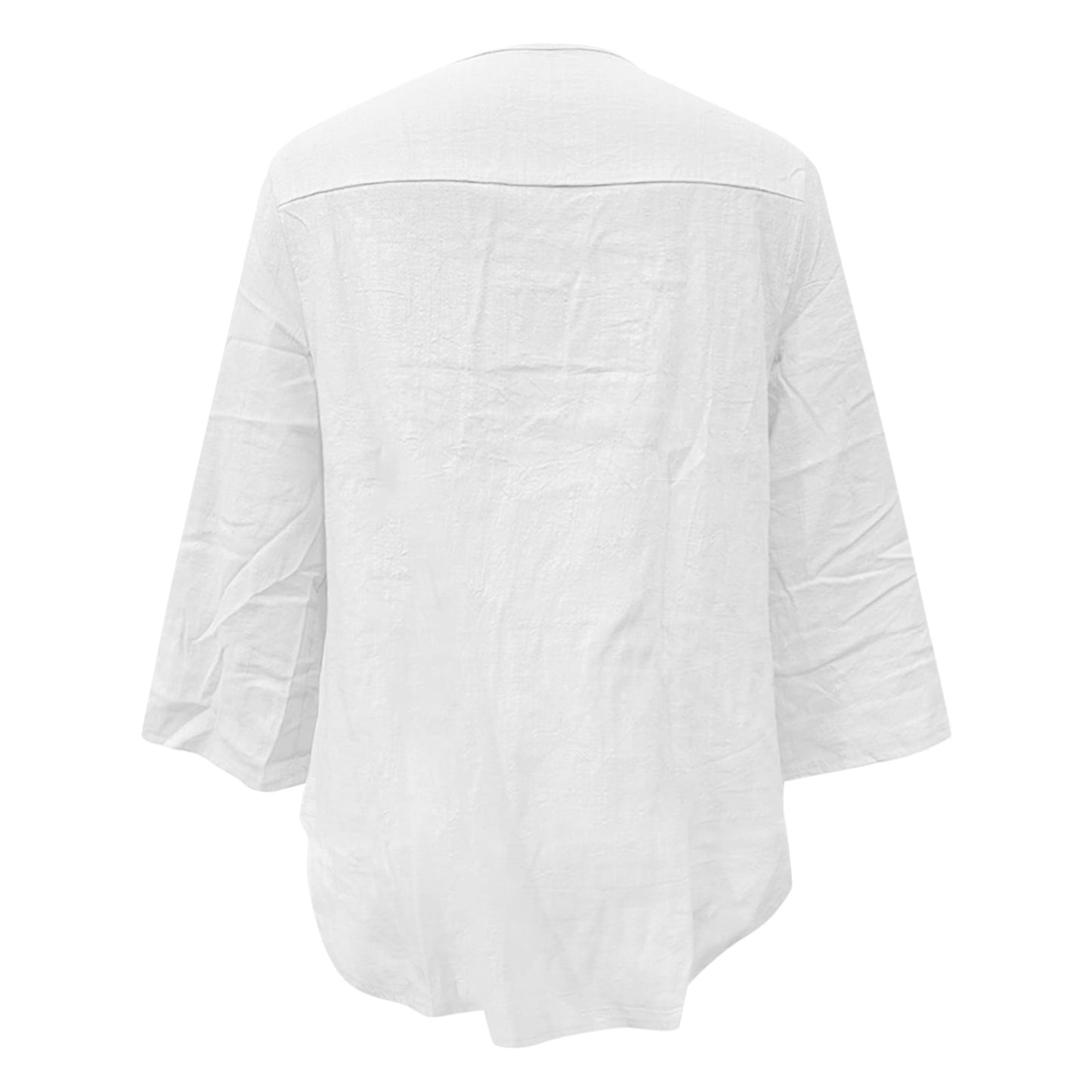 Solid Print Button Decor Long Sleeve Stylish Women Shirt