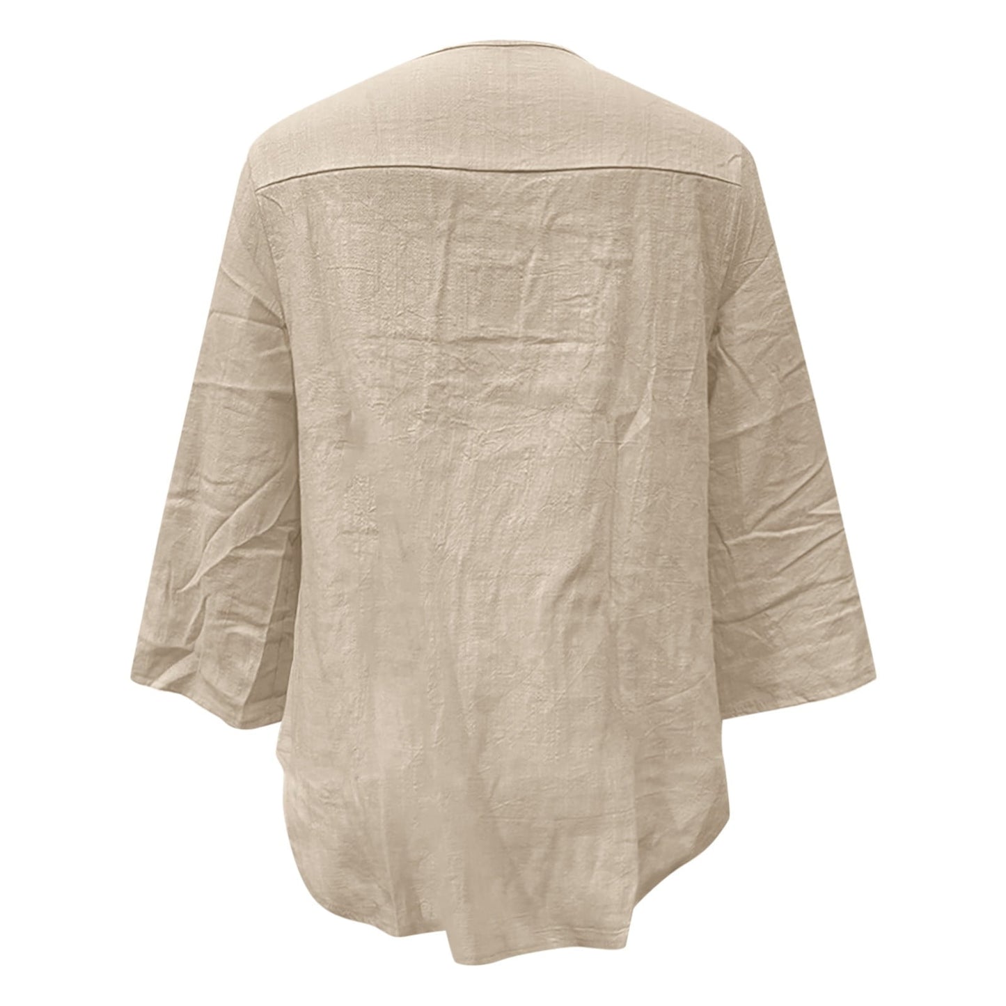 Solid Print Button Decor Long Sleeve Stylish Women Shirt